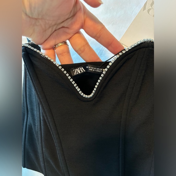 NWT ZARA SHIMMERY CORSET - Picture 8 of 9